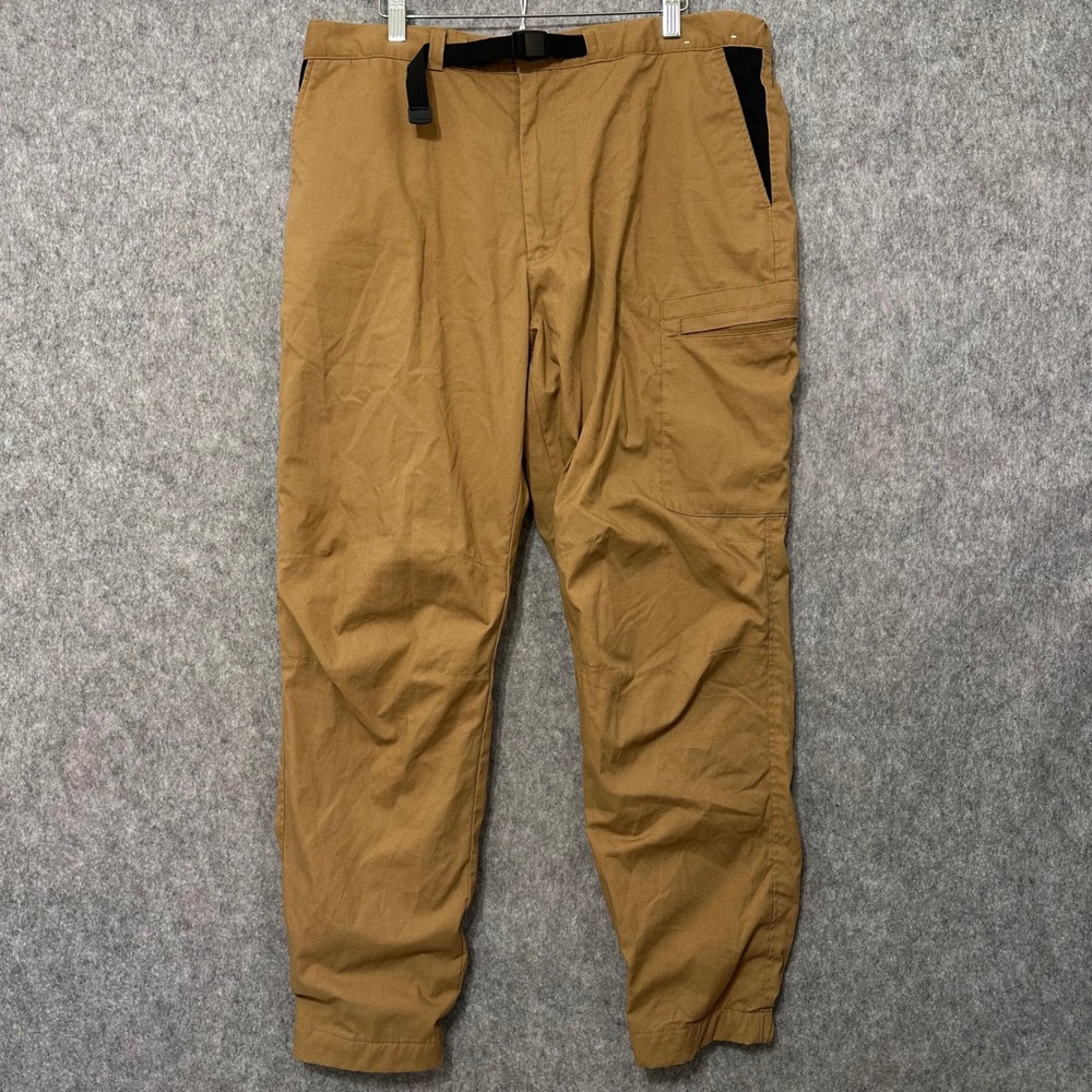 JW Anderson Uniqlo Heattech Pants Mens XL Brown Cargo Warm Lined Belted
